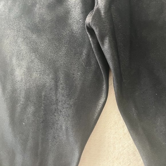 Spanx Leggings Combo Pack: Black Velvet XS + Black Moto Style SM - Picture 3 of 3